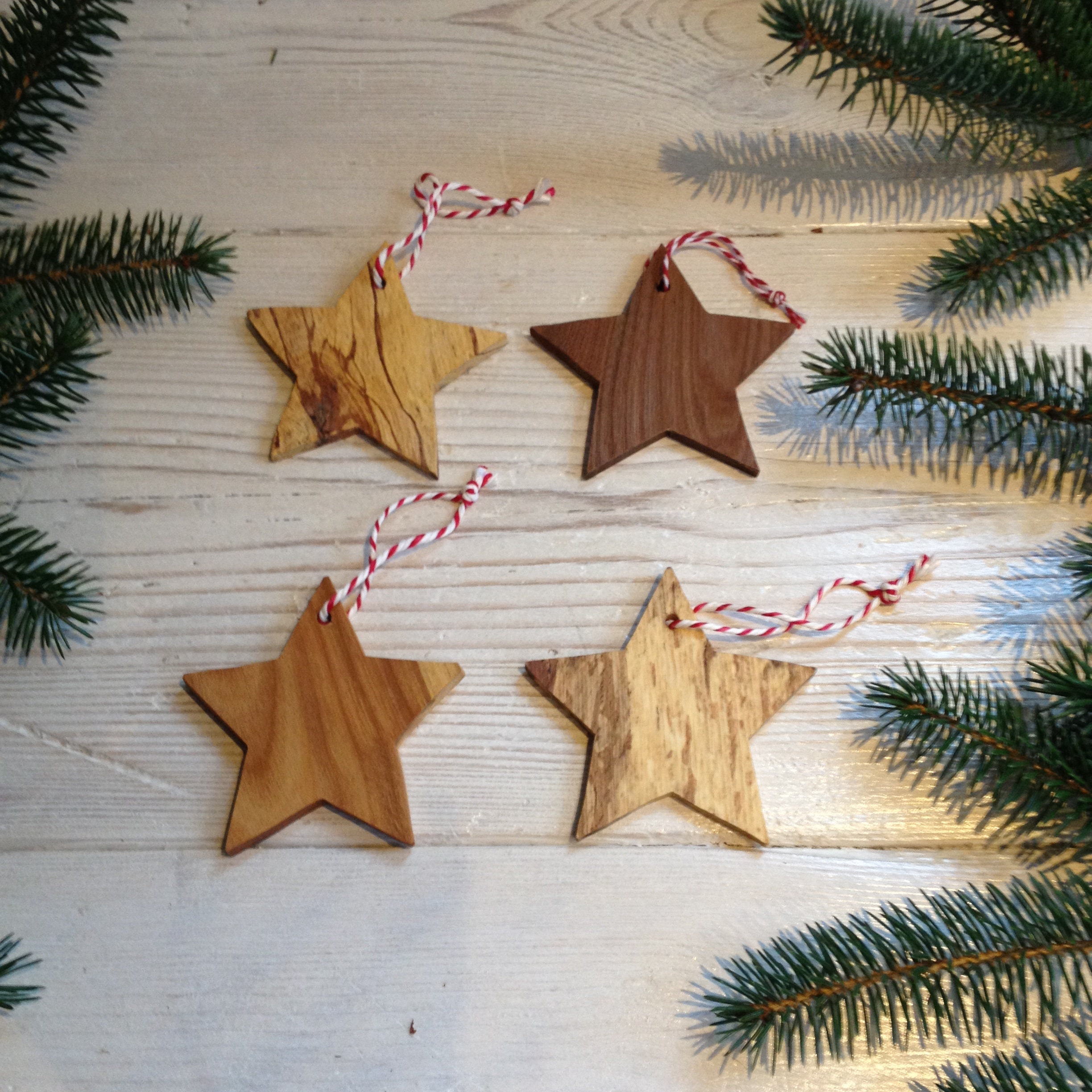 Wooden Christmas Ornaments - Star, Snowflake, Stocking, Christmas Tree –  Church House Woodworks