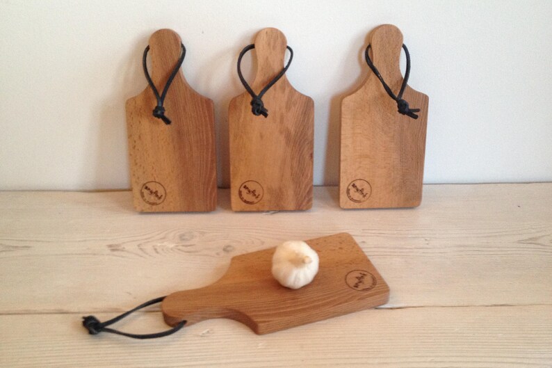 Small cutting board, serving board, wooden chopping board, cheese board, Scottish, garlic board, chilli, lemon, beech, handmade, camping image 2