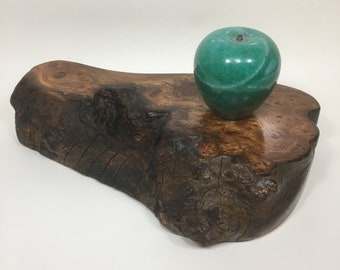 Natural organic display plinth stand in Scottish Burr Elm wood, for models, trophies, jewellery, etc  (Item 539)