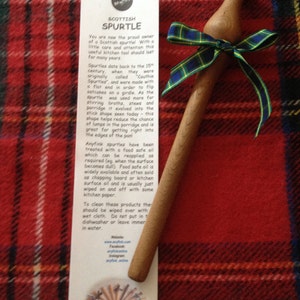 Traditional Spurtle handmade in Scotland, Scottish hardwood, wedding gift, Christmas, stocking, thistle, stirrer, wand, porridge, anyfink, image 6