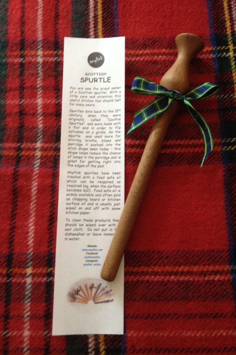 Traditional Spurtle handmade in Scotland, Scottish hardwood, wedding gift, Christmas, stocking, thistle, stirrer, wand, porridge, anyfink, image 6
