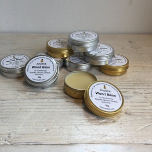 Anyfink Wood Balm for conditioning Spurtles, Spoons, Boards, Bowls, wax, conditioner, butter, Scottish beeswax, gift, Scotland, handmade image 6