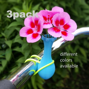 3-Pack Bike vases with colored elastic binder. Please mention your desired colors for vases and binder in the extra field at the basket. image 3