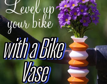 Bike Vase Model Aladdin7 Bike Flower Vase for Handlebars. Great Gift for Bikers. Fun with a bike vase.