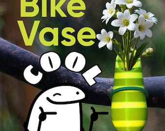 A vase on your bike. Two color Bike Vase in yellow light-green for the handlebars. Great bike pimp.