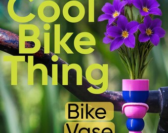 Bike Vase Model Pea Ball10 Bike Flower Vase for Handlebars. Great Gift for Bikers. Fun with a bike vase.