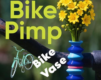 Bike Vase Model Aladdin3 Bike Flower Vase for Handlebars. Great Gift for Bikers. Fun with a bike vase.