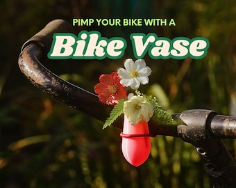 Liten plastvas för cykelstyret.