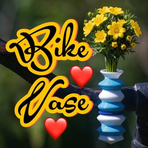 Bike Vase Model Alladin6 Bike Flower Vase for Handlebars. Great Gift for Bikers. Fun with a bike vase.