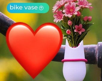 Bike Vase White for Handlebars. Great Gift for Bikers.