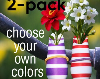 2-pack Two color Bike Vase for Handlebars. Great gift for Bikers.