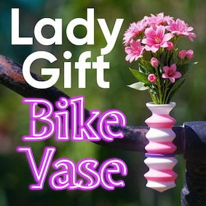Bike Vase Model Aladdin4 Bike Flower Vase for Handlebars. Great Gift for Bikers. Fun with a bike vase. Lady gift.