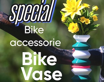 Bike Vase Model Aladdin10 Bike Flower Vase for Handlebars. Great Gift for Bikers. Fun with a bike vase.