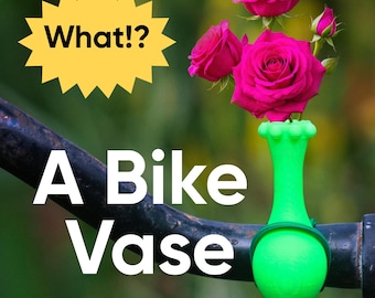 Bike Vase crown Green for Handlebars. Great Gift for Bikers. Green bike accessories