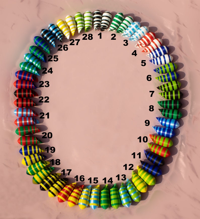 1x zweifarbige Fahrradvase für Ihr Fahrrad mit farbigem Gummiband. Wählen Sie eine von 28 Farbkombinationen. Robuster Kunststoff. Stimmungstracker Bild 7