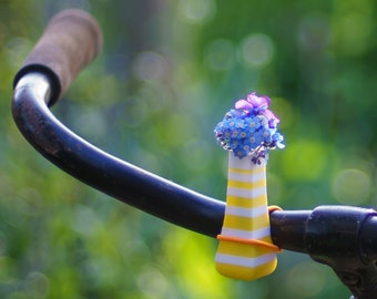 Bike Flower Vase for Handlebars. Great Gift for Bikers.