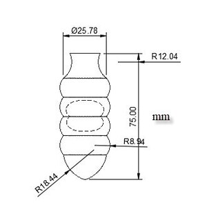 1x two-color bike vase bulb version. Colored White-Black, or choose your combo and elastic binder color image 9