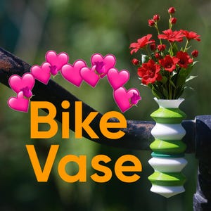 Bike Vase Model Aladdin8 Bike Flower Vase for Handlebars. Great Gift for Bikers. Fun with a bike vase.
