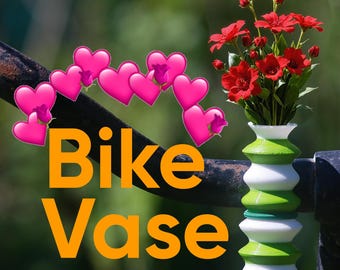 Bike Vase Model Aladdin8 Bike Flower Vase for Handlebars. Great Gift for Bikers. Fun with a bike vase.
