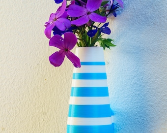 Little wall vase normal zebra two color. Pick one of 65 color combinations in two patterns. Tiny vases.