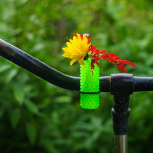 Transparent Bike Flower Vase for Handlebars. Great Gift for Bikers. V1