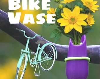 Bike Vase Purple for Handlebars. Great Gift for Bikers.