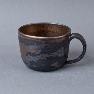 Black&golden handmade ceramic coffee cup 130 ml