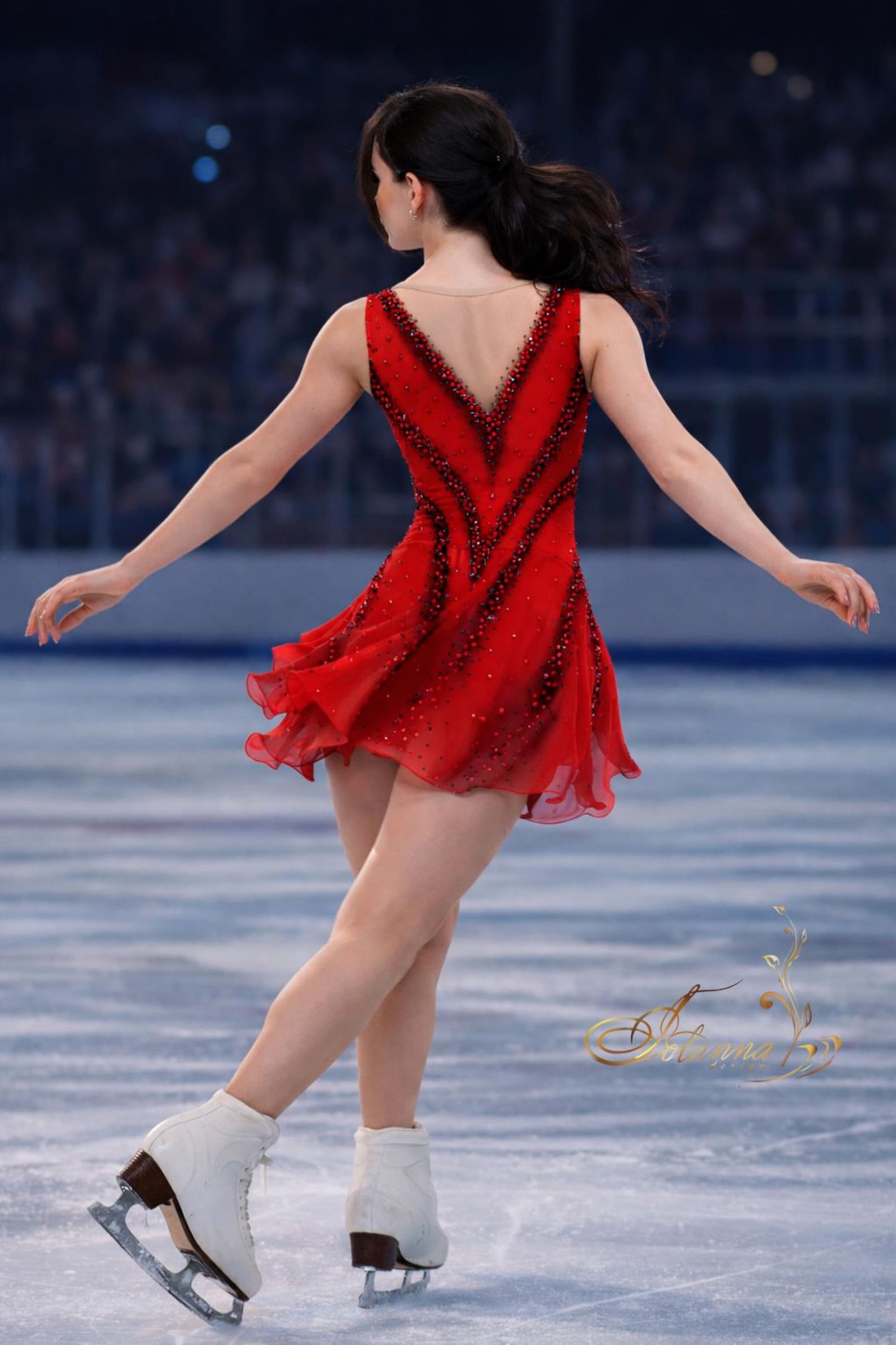 Ice Skating Dress Red Skating Dress Competition Dress Performance ...