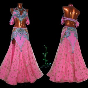 Elegant Bellydance costume Pink dance costume Classic costume Belly dance bra