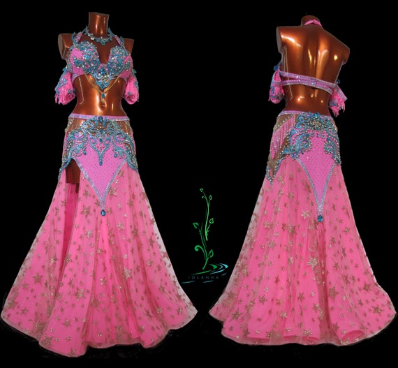 Elegant Bellydance Costume Pink Dance Costume Classic Costume | Etsy