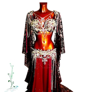 Royal bordo belly dance costume Queen custom belly dance dress Dance red outfit Mrs.World national costume Belly dance professional outfit