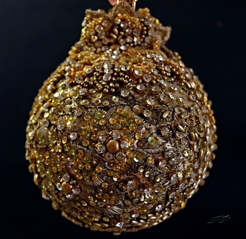 Luxury embellished clutch box Round Clutch box Gold Etsy