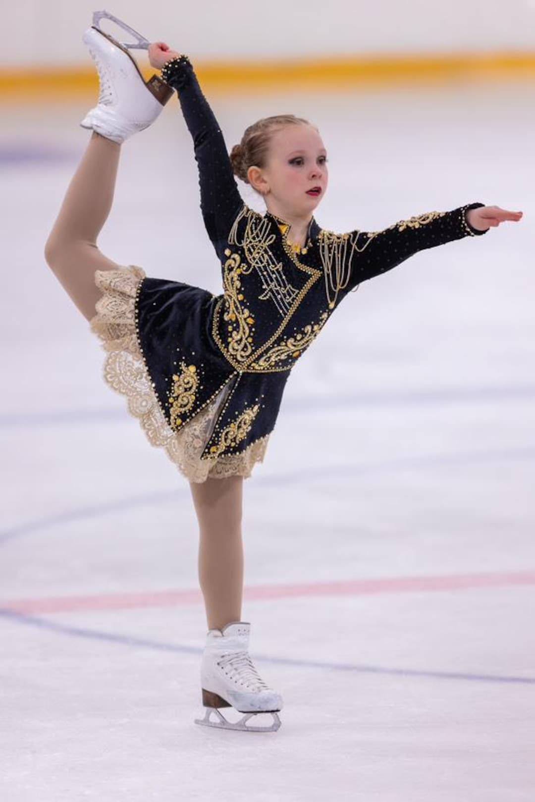 Black Gold Ice Skating Dress, Classical Music Costume, Figure Skating Apparel - Etsy Black Gold Ice Skating Dress, Classical Music Costume, Figure Skating Apparel - Etsy