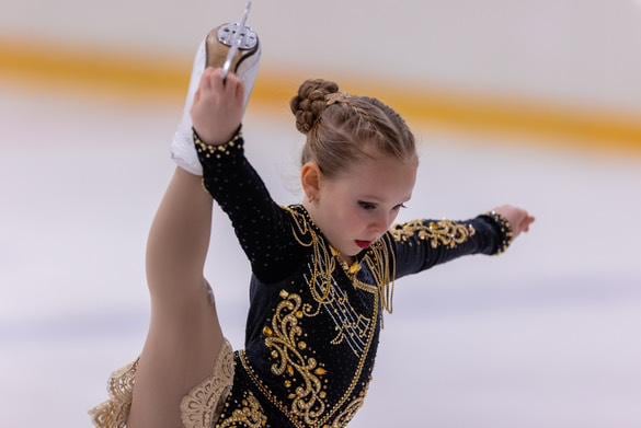 black and gold figure skating dress Black Gold Ice Skating Dress, Classical Music Costume, Figure Skating Apparel