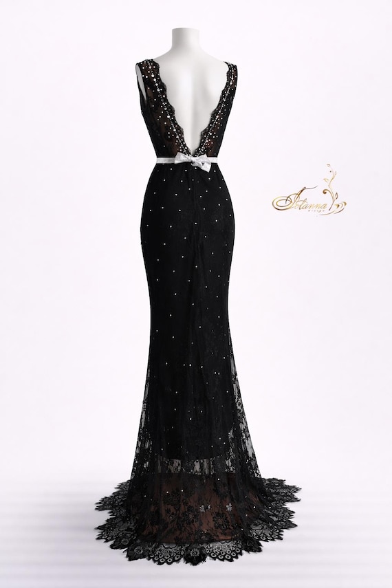 Embroidered Black Lace Prom Dress: Sparkling Evening Gown Embroidered Black Lace Prom Dress: Sparkling Evening Gown