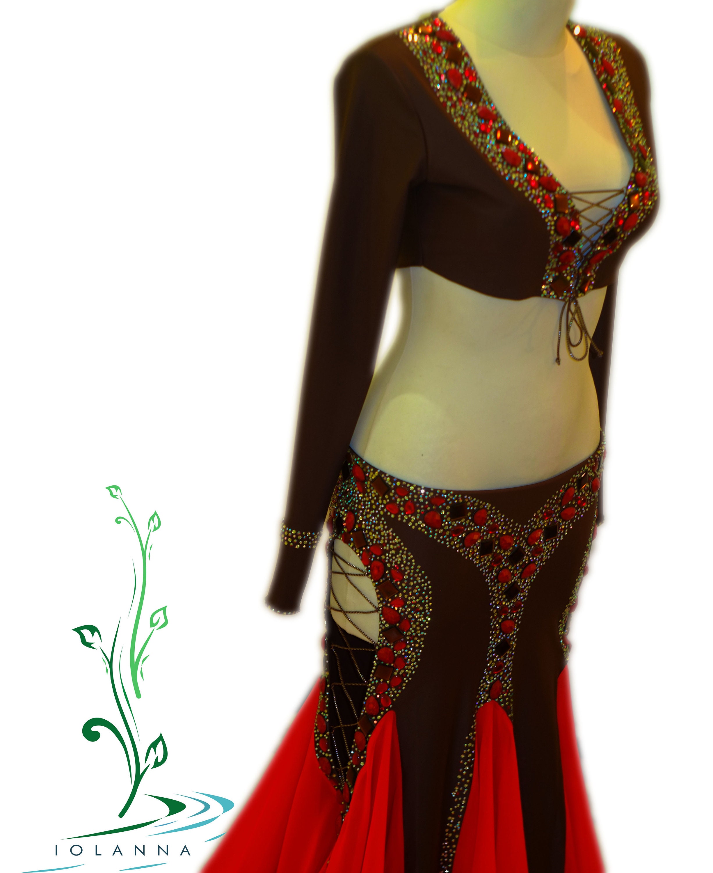 Bellydance costume brown Dance costumes professional Oriental Etsy