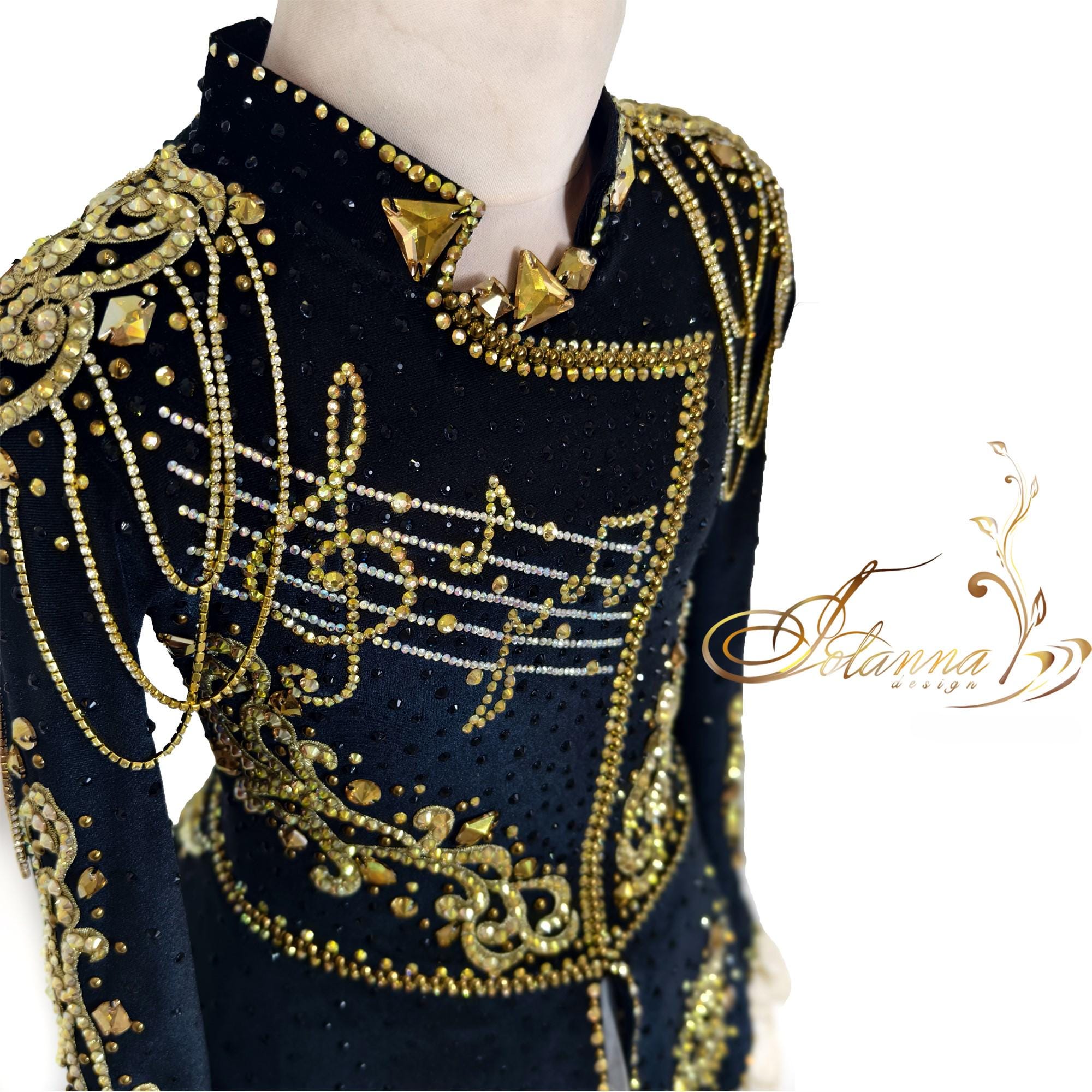 slim fit dress slacks Figure skating dress ice skating dress ice dance – Gymcostumes main image 1