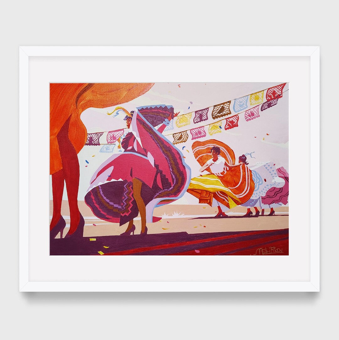 Fiesta in San Antonio Original Painting, Acrylic on Canvas, Fiesta Wall ...