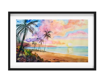 Custom landscape painting from a photo, hand- painted original watercolor.