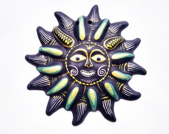 Ceramic sun, Ceramic Halloween gift, Halloween Wall decoration, Halloween yard decor