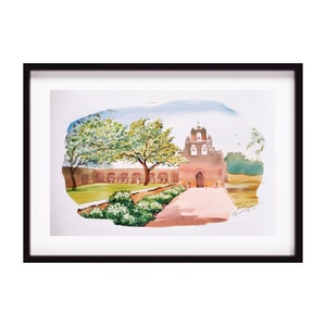 Custom Wedding Venue Watercolor Portrait: Personalized Architecture Art