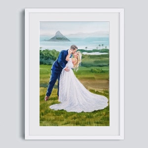 Custom wedding hand-painted  watercolor, wedding venue drawing, ceremony painting, personalized wedding gift, bride groom gift, large art