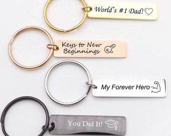 Personalized Keychain Custom Engraved Keyring for Men Key Accessary for Family Key Fob Personalized Gift Engraved Gift Key Tag Customized