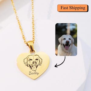 Personalized Pet Memorial Jewelry Engraved Dog Photo Pendant Gift Custom Pet Lover Gift Dog Mom Jewelry Pet Loss Sympathy Gift Heart Shaped