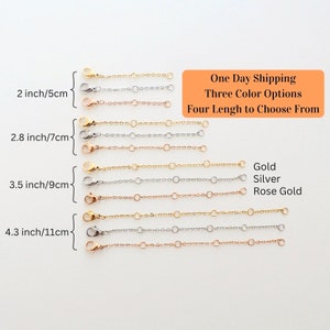 Chain Extender for Necklaces Bracelets Anklets in Gold Silver Rose Gold Adjustable Length Extender Chain Necklace Extender Bracelet Extender