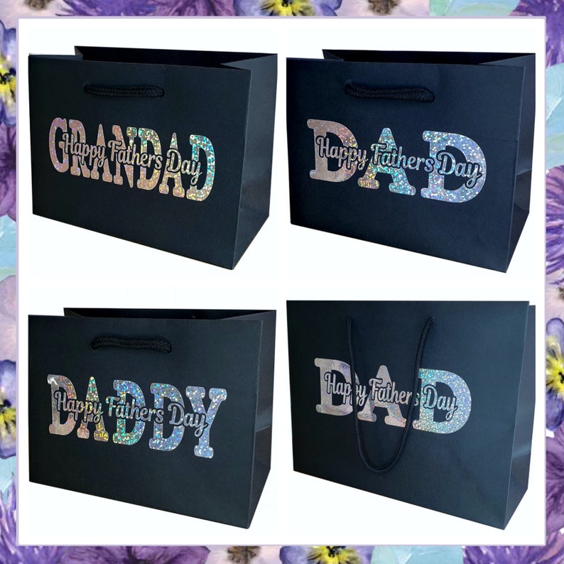 Fathers Day Gift Bags - Gift Wrap - 3 Sizes - UK - Daddy Dad Grandad image 1
