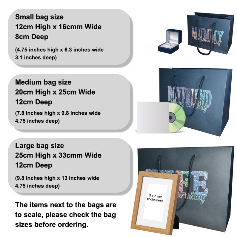Fathers Day Gift Bags - Gift Wrap - 3 Sizes - UK - Daddy Dad Grandad image 2