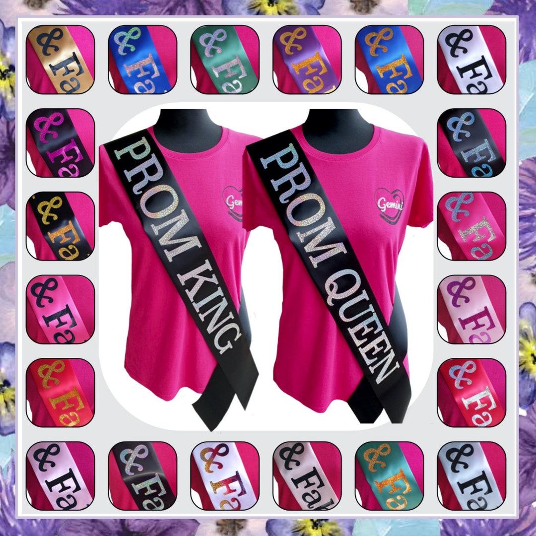 Prom Sashes Prom King Sash Prom Queen Sash High Quality Ribbon With