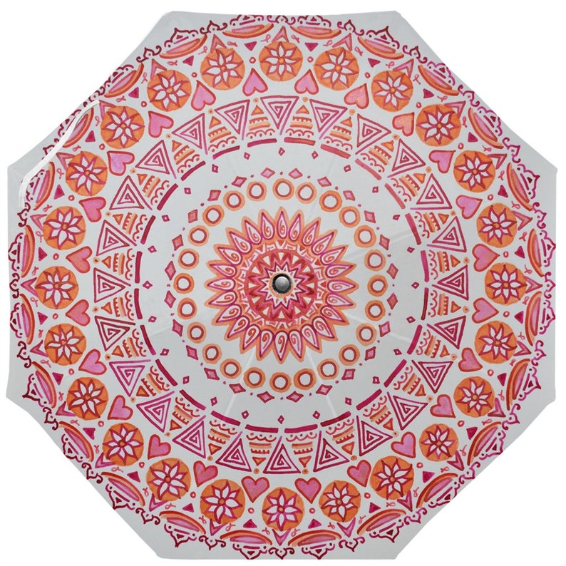 Hearts /& Daisies Mandala Umbrella