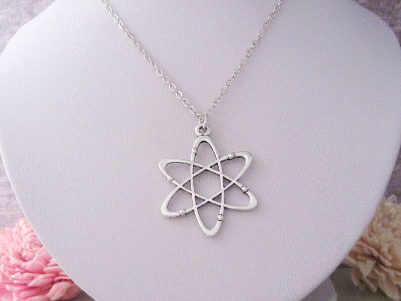 Atomic Whirl Necklace Big Bang Theory Symbol Atom Jewelry